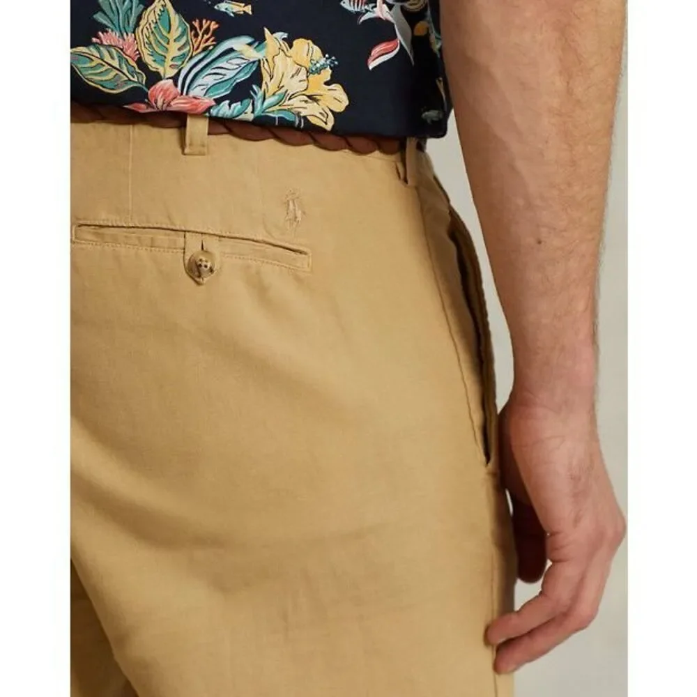 Polo Ralph Lauren NWT Big & Tall Classic-Fit Linen- Cotton Pants Vintage Khaki 4